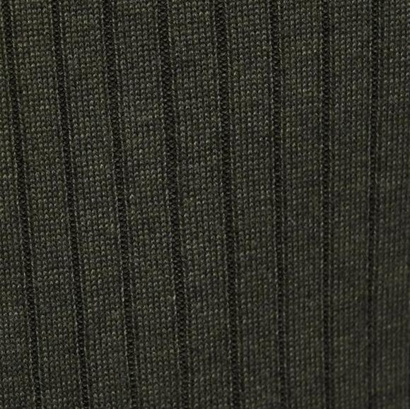 Olive Button Front Sweater Skater Dress - Picture 5 of 7